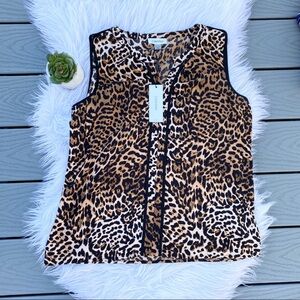 Calvin Klein leopard print sleeveless top